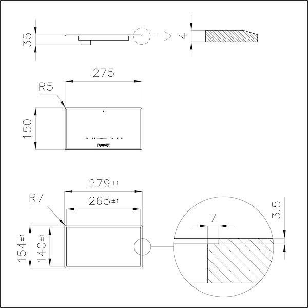 Cooker hob Touch Control Modular Quadra