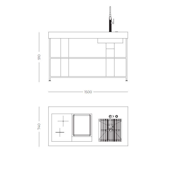 QUI Induction + Teppan + Sink