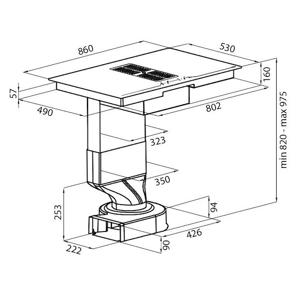 Cooker hob Foster Milano Air