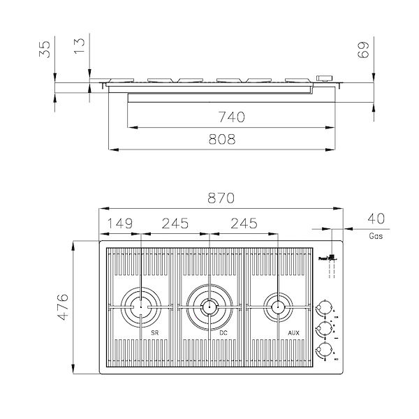 Piano cottura Milanello