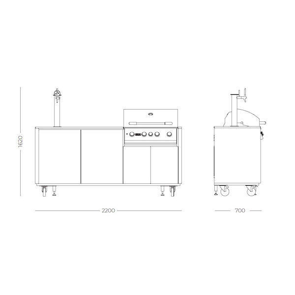 Insieme BBQ + Spillatore Bevande
