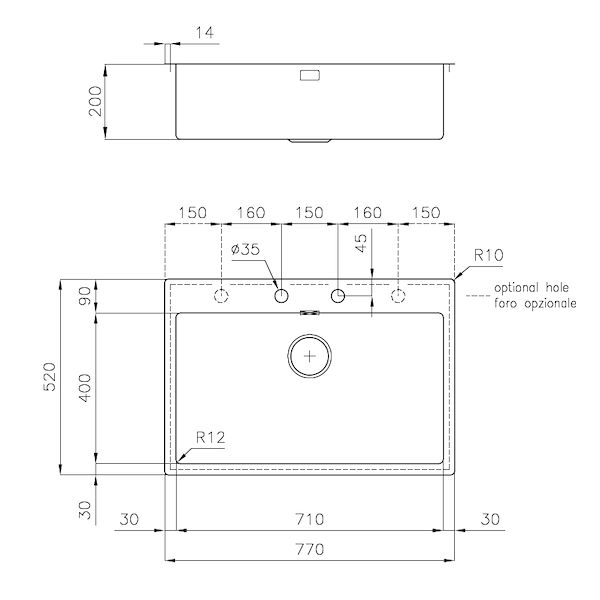 Lavello S4001 Filotop
