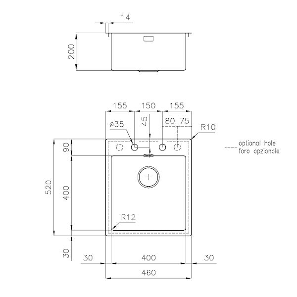Lavello S4001 Filotop