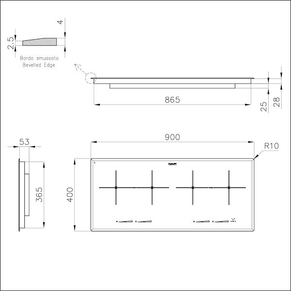 Cooker hob S4000 Induction Bridge