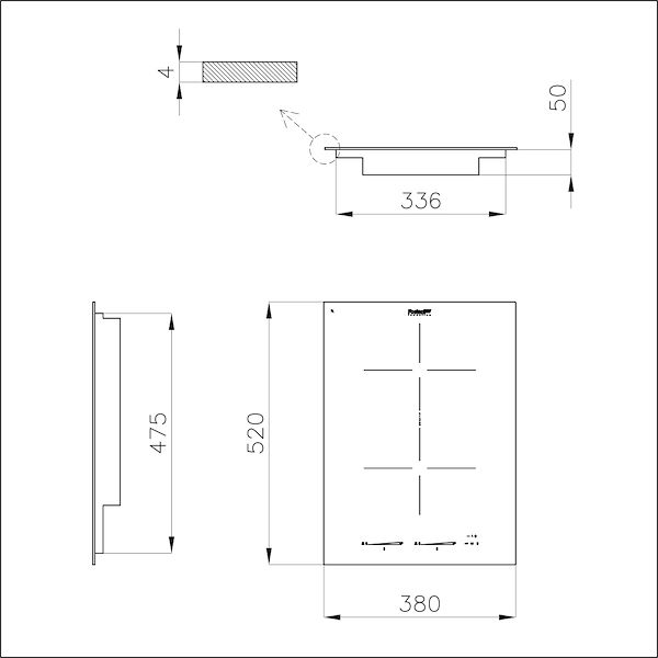 Cooker hob S4000 Domino Induction
