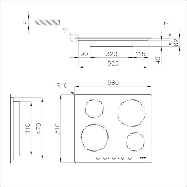 Cooker hob S1000 Induction