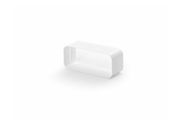 White connector - rectangular section