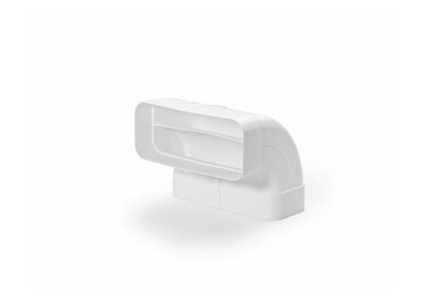 White Vertical 90° Corner connector - rectangular section